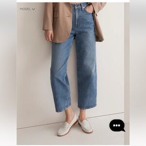 Madewell The Perfect Vintage Wide-Leg Crop Jeans in Blue